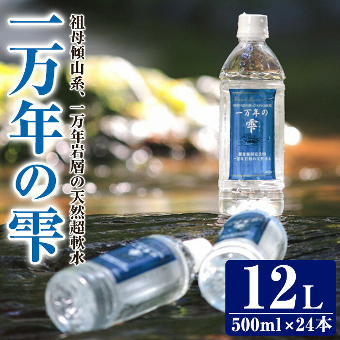 【ふるさと納税】ミネラルウォーター 一万年の雫 軟水 (計12L・500ml×24本) 国産 お水 ミネラル 天然 料理 健康 維持 大分県 佐伯市 防災 常温 常温保存【BM76】【 (株)ウェルトップ】