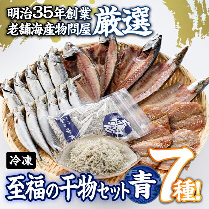 老舗海産物問屋 選りすぐり干物 セット 青 (7種)あじ 鯵 さば 鯖 みりん ちりめん 海鮮 魚 いわし セット 詰合せ 【BQ83】【佐伯海産(株)】