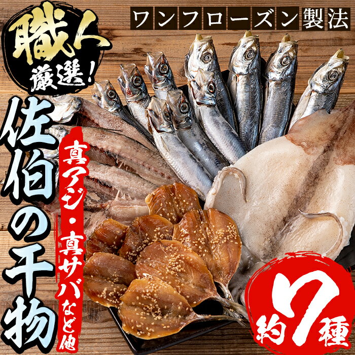 【ふるさと納税】職人厳選干物セット (約7種) 干物 あじ 鯵 さば 鯖 丸干し みりん干し 開き 魚 海鮮 冷凍 詰め合わせ セット 大分県 佐伯市 【CL62】【(有)ヤマク海産】