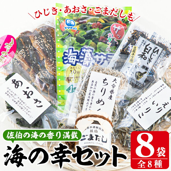 5位! 口コミ数「0件」評価「0」 海藻セット「海の幸セット」 (全8種) ひじき ふりかけ ちりめん くろめ あおさ ごまだし あじみりん干し いりこ 乾物 詰め合わせ セ･･･ 