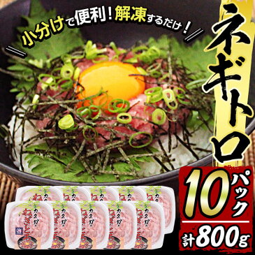 【ふるさと納税】カスガ水産の「ネギトロ80g」×10パック