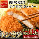【ふるさと納税】<内容量が選べる!> 時短おかず 揚げるだけ サクサク!ジューシー!トンカツ (計600g-計1.5kg) 国産 肉 豚肉 ロース 豚ロース 豚カツ とんかつ 冷凍 惣菜 お弁当 小分け 簡単 時短 大分県 佐伯市【DH302・DH273】【(株)ネクサ】