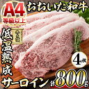 製品仕様 商品名 おおいた和牛サーロインステーキ(約200g×4枚) 名称 精肉 内容量 ・サーロインステーキ：約200g×4枚(合計800g以上) ・ステーキソース：20g×4袋 商品説明 大分の恵まれた自然が育てた牛肉の最高傑作おおいた和牛の中で、最高級部位とされるサーロインをお届けします。 やわらかく甘みがあり、ジューシーな霜降りが多いのが特徴です。 ピチットシートと呼ばれる特殊シートを使用して低温で熟成させる事によりさらにお肉本来の旨みを凝縮させました。 消費期限 30日間 産地名 大分県産 事業者 株式会社ネクサ 備考 ※画像はイメージです。 ※ご不明の点がございましたら事業者まで直接お問い合わせ下さい。 関連キーワード 国産 牛肉 肉 霜降り 低温熟成 ステーキ A4 和牛 ブランド牛 BBQ 冷凍 大分県 佐伯市寄附金の用途について 「ふるさと納税」寄附金は、下記の事業を推進する資金として活用してまいります。 寄附を希望される皆さまの想いでお選びください。 (1) さいきのこどもたちを育てるための事業 (2) みんなが安心して暮らせるまちを創るための事業 (3) みんなが元気になり、地域の活力を生むための事業 (4) 地場産業を応援するための事業 (5) 豊かな自然と文化を守り育てるための事業 特にご希望がなければ、市政全般に活用いたします。 受領証明書及びワンストップ特例申請書のお届けについて 入金確認後、注文内容確認画面の【注文者情報】に記載の住所にお送りいたします。 発送の時期は、寄附確認後1ヶ月以内を目途に、お礼の特産品とは別にお送りいたします。 ワンストップ特例制度は、より簡単に税金控除の申請が行える、大変便利な制度です。 適用条件やご利用方法のご案内はこちら からご確認ください。