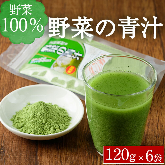 野菜の青汁 (計720g・120g×6P) 青汁 粉末 ダイエット 健康食品 野菜 食物繊維 大分県 佐伯市[EC02][天然素材 (株)]