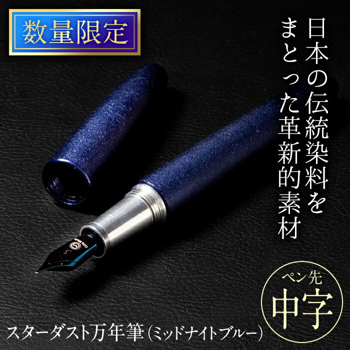 5位! 口コミ数「0件」評価「0」STARDUST 万年筆 (ミッドナイトブルー：中字・M) 文房具 文具 ペン 筆記用具 贈り物 大分県 佐伯市【EQ052】【Oita M･･･ 