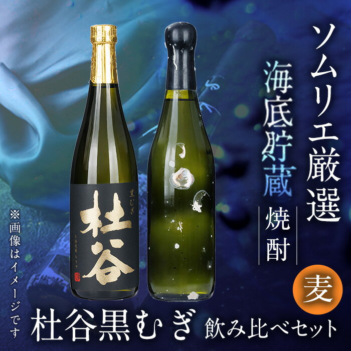 海底貯蔵 麦焼酎 ソムリエ厳選 飲み比べセット 杜谷黒むぎ (720ml・各1本) 大分県産 国産 焼酎 麦 酒 25度 糖質ゼロ 海底酒 熟成 大分県 佐伯市[FP031][フルタ酒店]