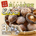 戻しいらず椎茸どんこ3袋 (計300g・100g×3袋) 原木栽培 干し椎茸 乾椎茸 しいたけ きのこ 出汁 大分県 佐伯市 