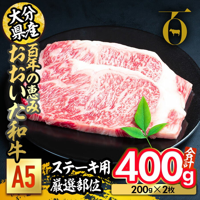 29位! 口コミ数「0件」評価「0」百年の恵み おおいた和牛 A5 ステーキ用 厳選部位 (計400g・200g×2枚) 国産 牛肉 肉 霜降り ロース 肩ロース サーロイン ･･･ 