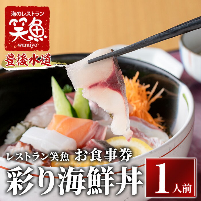 彩り海鮮丼 お食事券(1人前) 海鮮丼 ちらし寿司 海鮮 ランチ レストラン チケット 海の直売所 大分県 佐伯市[AS138][海べ (株)]