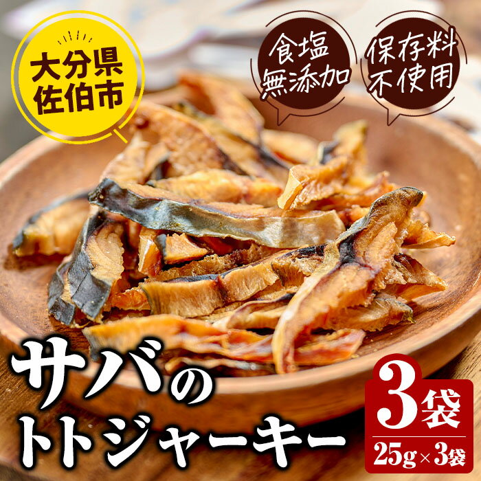 【ふるさと納税】 サバのトトジャーキー (計75g・25g×