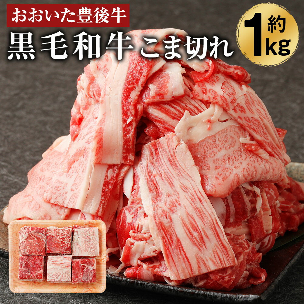 【ふるさと納税】大分県産 おおいた豊後牛 黒毛和牛 こま切れ 約1kg 牛肉 お肉 精肉 和牛 ばら肉 赤身...