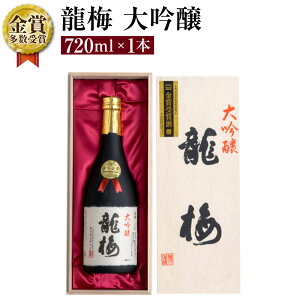 【ふるさと納税】全国清酒鑑評会 で 金賞 受賞多々有！ 龍梅 大吟醸 720ml × 1本 藤居酒造...