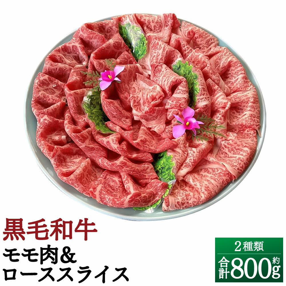 おおいた和牛 黒毛和牛 モモ肉&ローススライス 合計約800g 約200g×4パック 2種 セット 肉質4等級以上 おおいた豊後牛 モモ肉 もも肉 ロース スライス すき焼き しゃぶしゃぶ 薄切 り小分け お肉 牛肉 国産 九州産 大分県産 送料無料