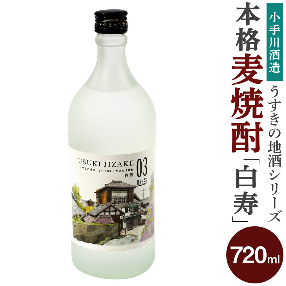 【ふるさと納税】【豊後感動本舗】うすきの地酒シリーズ BKH03 小手川酒造「白寿」720ml 1本 お酒 地酒 本格 麦焼酎 焼酎 USUKI JIZAKE 玉田信之氏 絵画作品モチーフ パッケージ 切り通し 大分県 臼杵市送料無料