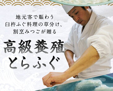 【ふるさと納税】みつご 【養殖】とらふぐセット 3人前 薬味 ポン酢 野菜付き 刺身 皮 アラ ヒレ ふぐ刺し フグ 養殖フグ 冷蔵 送料無料