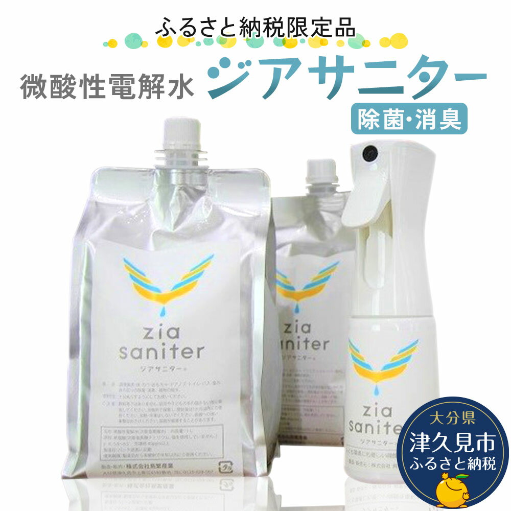 [ふるさと納税限定品]専用ボトルで除菌・消臭に 微酸性電解水 ジアサニター 除菌消臭スプレー ウイルス対策グッズ 大分県産 九州産 津久見市 国産 送料無料