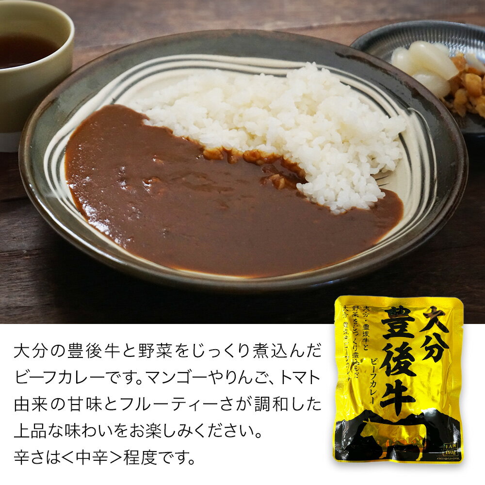 【ふるさと納税】大分豊後牛ビーフカレー 5袋セット レトルト カレー ビーフ レトルト食品 和牛カレー お惣菜 大分県産 九州産 津久見市 国産 送料無料／熨斗対応可 お歳暮 お中元 など