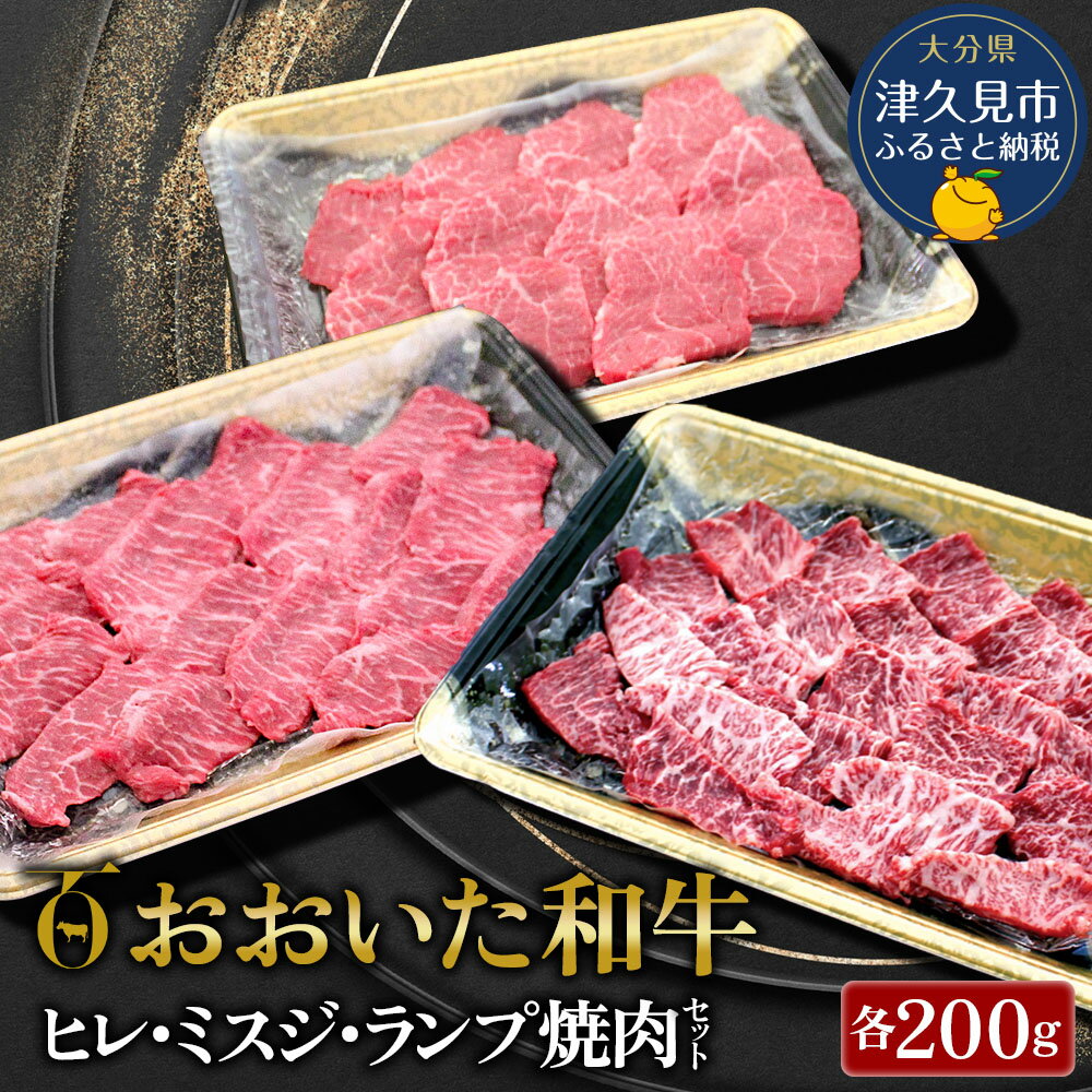 おおいた和牛 ヒレ・ミスジ・ランプ焼肉セット 牛肉 和牛 ブランド牛 赤身肉 焼き肉 焼肉 バーベキュー 大分県産 九州産 津久見市 国産 送料無料