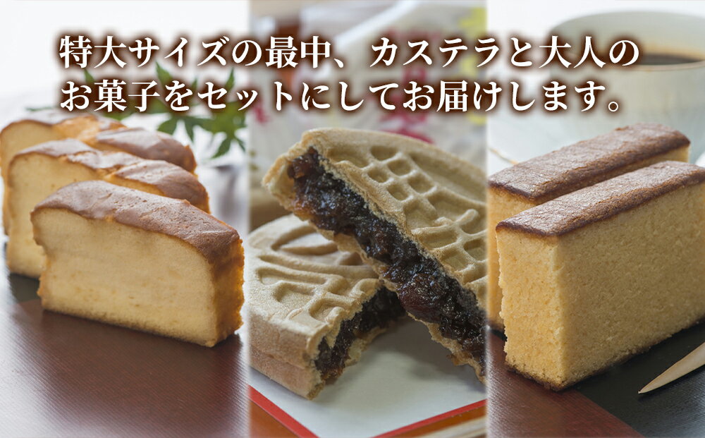 【ふるさと納税】最中8個入りとカステラ・ブランデーケーキセット ケーキ 洋菓子 ブランデー お菓子 スイーツ 詰め合わせ ギフト 贈り物 大分県産 九州産 津久見市 国産 送料無料