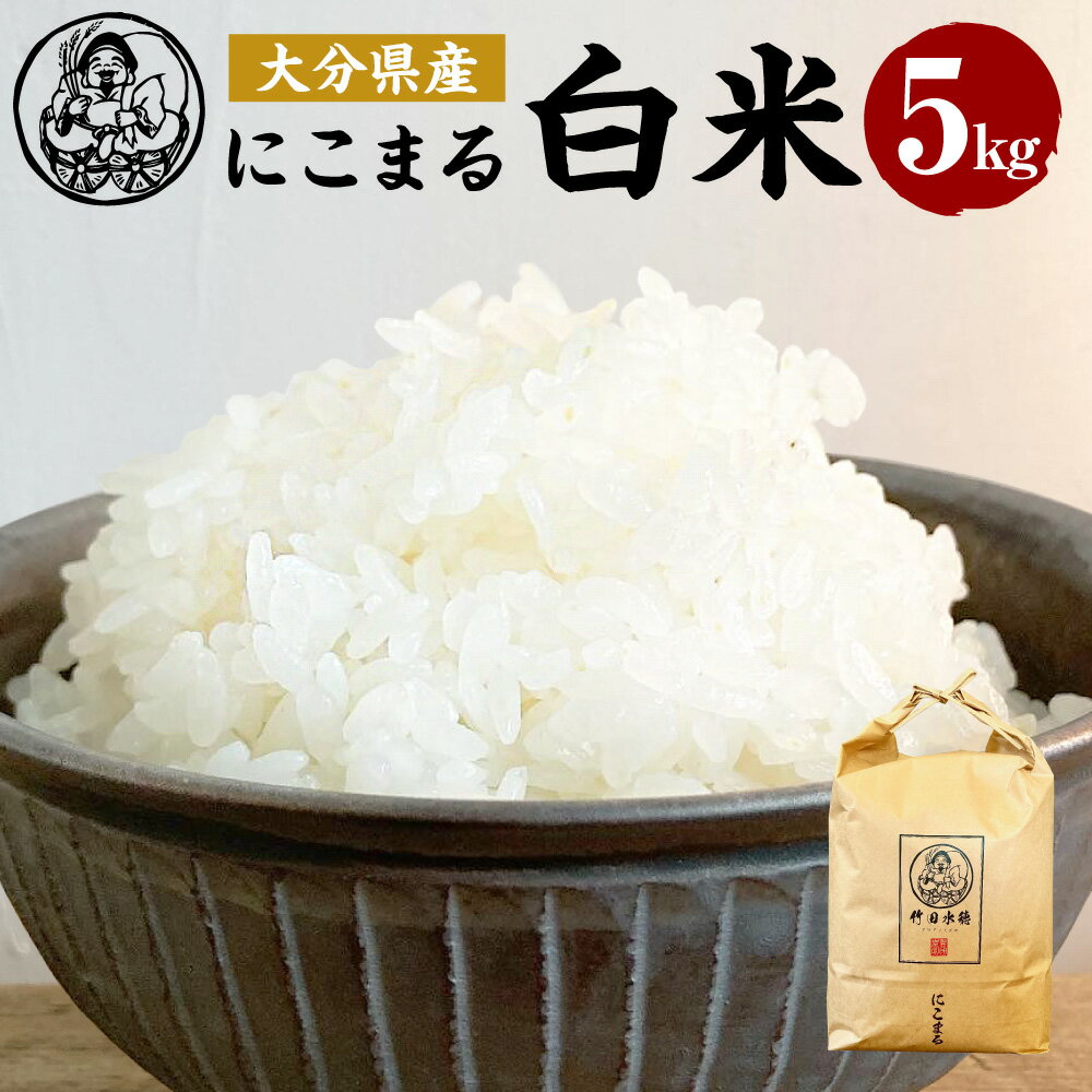 [令和5年産] 大分県産 にこまる 竹田水穂 白米 5kg お米 白米 米 ご飯 精米 国産 竹田市産 九州産 送料無料