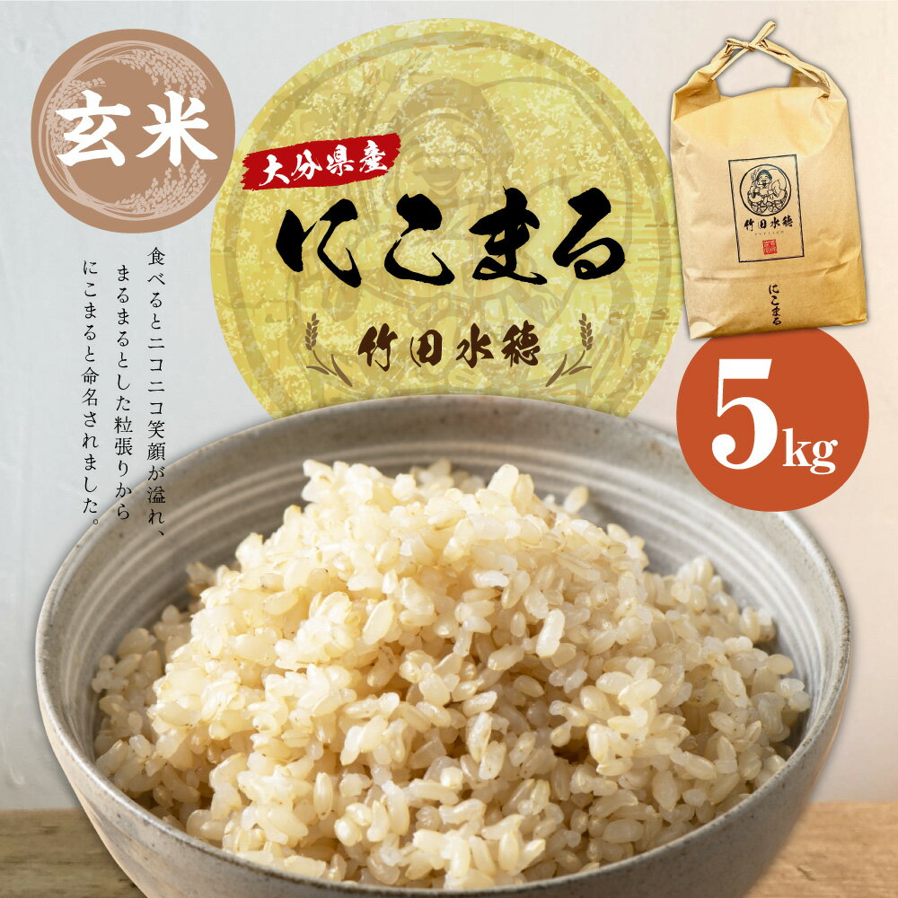 【ふるさと納税】＜令和5年産＞ 大分県産 にこまる 竹田水穂 玄米 5kg お米 米 ご飯 国産 竹田市産 九州産 送料無料