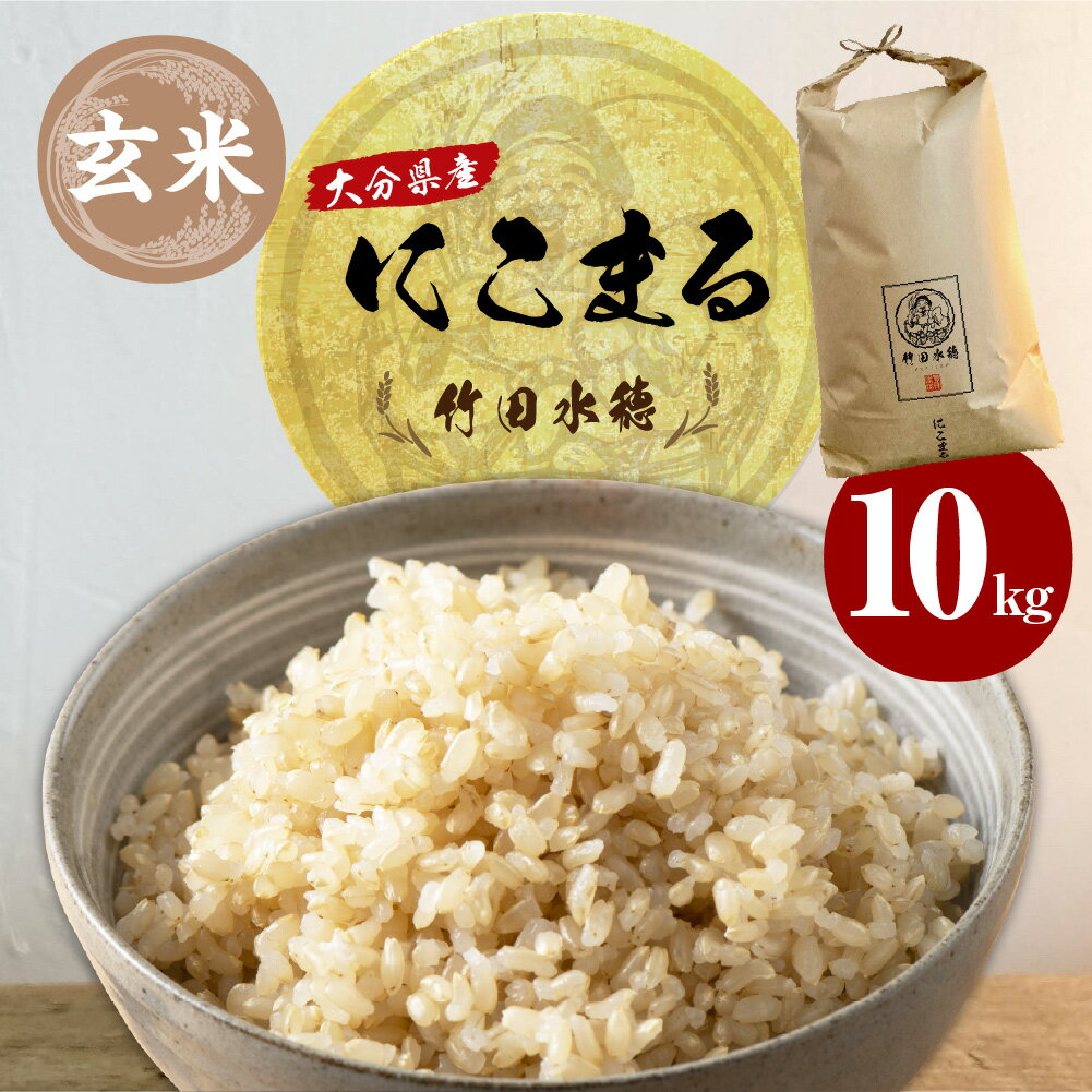 【ふるさと納税】＜令和5年産＞ 大分県産 にこまる 竹田水穂 玄米 10kg お米 米 ご飯 国産 竹田市産 九州産 送料無料