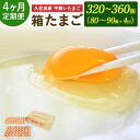 【ふるさと納税】 定期便 4回 久住高原 平飼いたまご 箱たまご 5kg×4ヶ月 合計20kg 320～360個 箱 卵 たまご タマゴ 玉子 生卵 鶏卵 大..