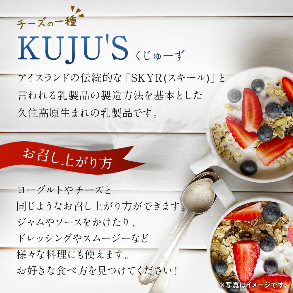 【ふるさと納税】KUJU'S くじゅーず 家庭用パックタイプ 500g×3パック 合計1.5kg チーズ プレーン 無糖 乳製品 低脂肪 高カルシウム スキール 九州産 大分県産 久住高原生まれ 冷蔵 送料無料