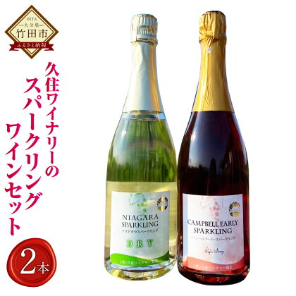 久住ワイナリーのスパークリングワイン 2本セット 720ml×各1本 ナイアガラスパークリング キャンベルアーリースパークリング スパークリングワイン スパークリング ワイン 赤ワイン 白ワイン お酒 酒 洋酒 アルコール セット 国産 九州産 大分県産 送料無料