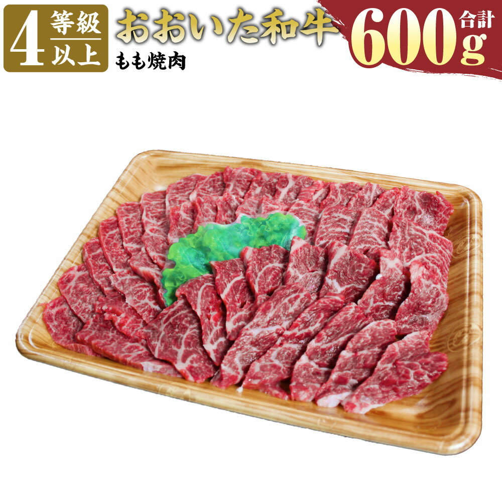 おおいた和牛 もも 焼肉用 600g 4等級以上 お肉 牛肉 和牛 豊後牛 モモ 赤身 焼肉 冷凍 大分県産 九州産 国産 送料無料