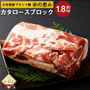 19位! 口コミ数「0件」評価「0」大分県産 ブランド豚「米の恵み」カタロース ブロック 1.8kg 肉 豚 豚肉 国産 とんかつ トンテキ 肩ロース ブロック肉 かたまり 塊･･･ 