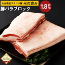 6位! 口コミ数「0件」評価「0」大分県産 ブランド豚「米の恵み」バラ肉 ブロック 1.8kg 肉 豚 豚肉 国産 角煮 チャーシュー 豚バラ ブロック肉 かたまり 塊 かた･･･ 