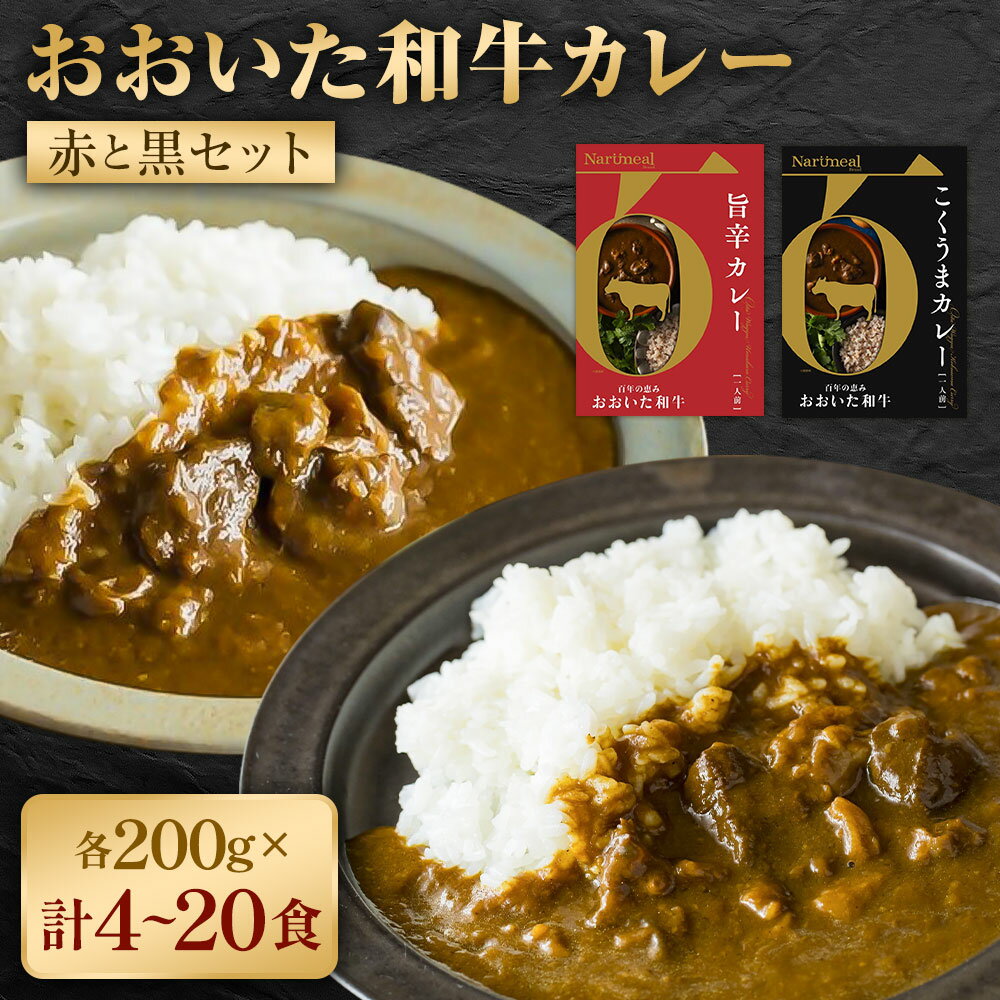 15位! 口コミ数「0件」評価「0」百年の恵み おおいた和牛カレー 赤と黒セット 計4個 計6個 計10個 計20個 セット 1箱 200g カレー レトルトカレー レトルト食･･･ 