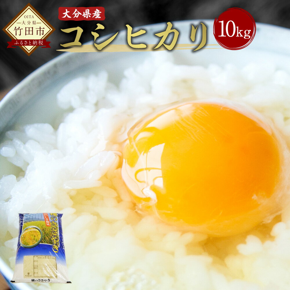 令和5年産米 大分県産 コシヒカリ 10kg こしひかり 精米 米 国産 九州産 竹田市産 送料無料