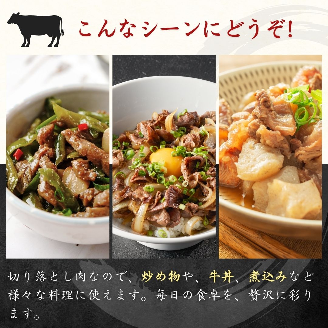 【ふるさと納税】おおいた和牛切り落とし(200g×4P）和牛 黒毛和牛 豊後牛 牛肉 切り落とし 小分け f442097-bungotakada-10001290 大分県豊後高田市 サンプル画像3
