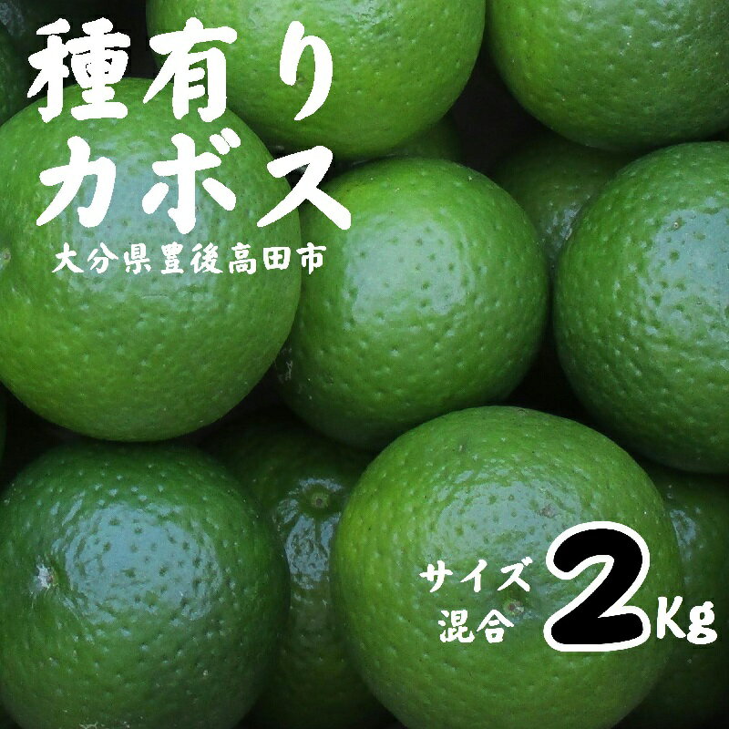 先行予約 種あり カボス 2kg サイズ 混合 かぼす