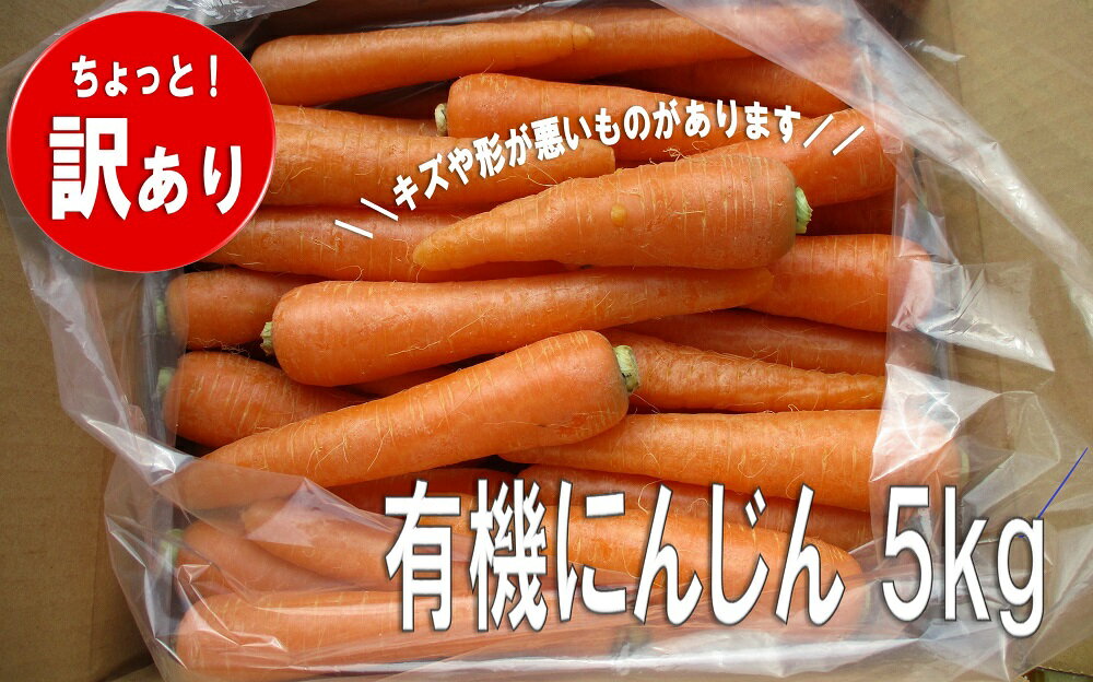 野菜・きのこ(にんじん)人気ランク20位　口コミ数「0件」評価「0」「【ふるさと納税】訳あり 有機 にんじん 5kg 先行予約 有機栽培 人参 ニンジン キャロット」