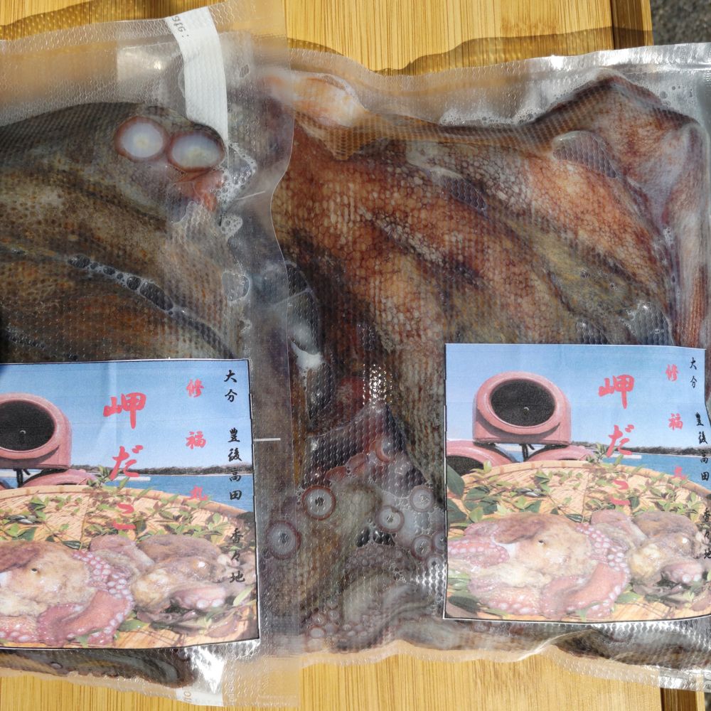 【ふるさと納税】修福丸ん岬だこ まるごと 2匹 真だこ 2杯 約 1.2kg 下処理済み 産地直送 真空 パック