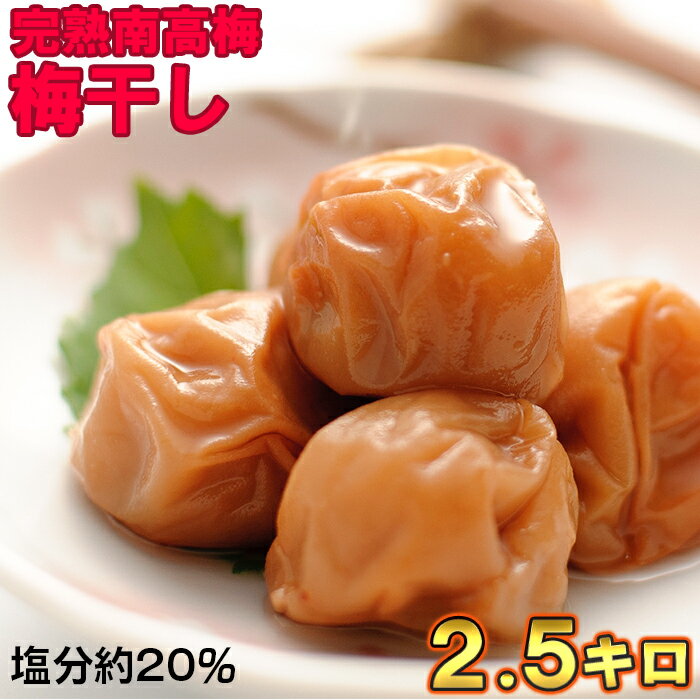 【ふるさと納税】ひらそ農園の完熟南高梅の梅干し 2.5kg(塩分約20%) 梅干し 国産 南高梅 <004-005>