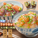 【ふるさと納税】豊後絆屋 りゅうきゅう(2種×3食セット) 大分郷土料理 魚 真鯛 ぶり 漬け 魚介類 海鮮丼 刺身 冷凍 小分け 惣菜 ＜101-..