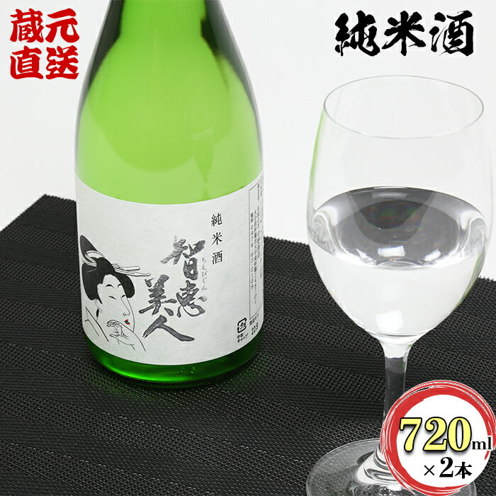 【ふるさと納税】智恵美人純米酒 720ml×2本セット【中野