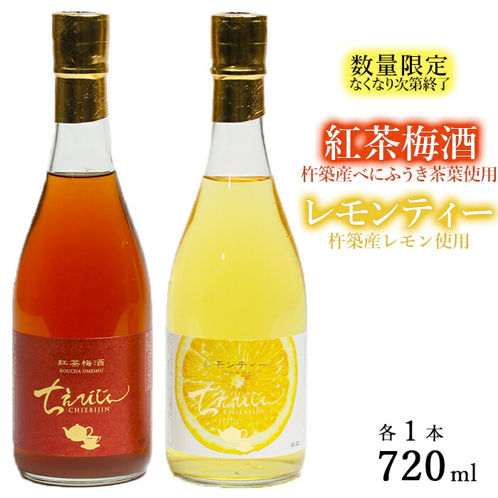 【ふるさと納税】【数量限定】ちえびじん紅茶梅酒+ちえびじんレモンティーセット【中野酒造】 飲み比...