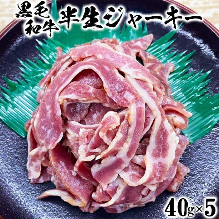 黒毛和牛 半生ジャーキー(40g×5)[ニード牧場] お楽しみ 豊後牛 牛肉 お肉 人気 [129-003_5]