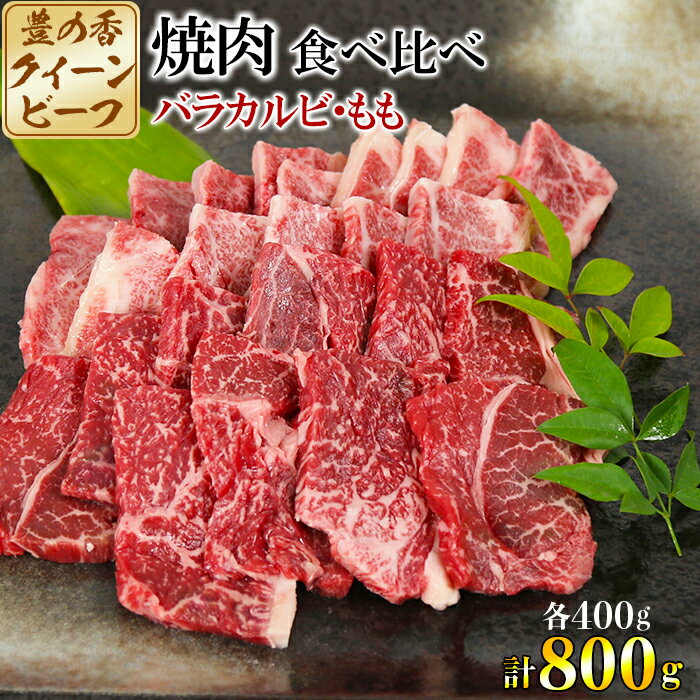 豊の香 クイーンビーフ 焼肉 食べ比べ （バラカルビ・もも）計800g ＜150-005_5＞