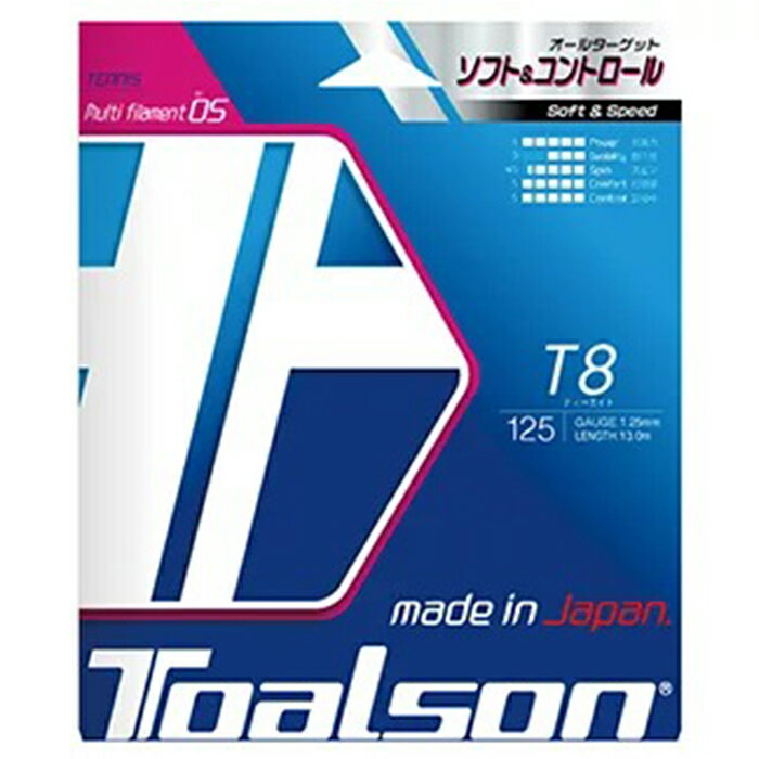 ガット 【ふるさと納税】トアルソン 硬式テニスストリング T8 BOX（22張り入り）※ゲージ1.25mm＜139-H5001＞