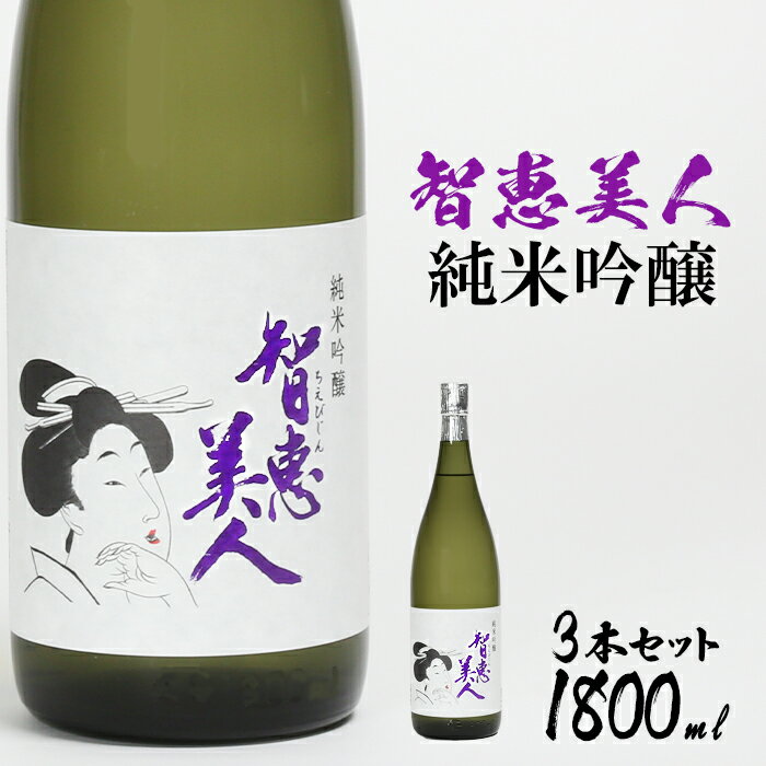 【ふるさと納税】中野酒造　清酒「智恵美人　純米吟醸酒」1800ml 3本セット 日本酒＜105-031_5＞