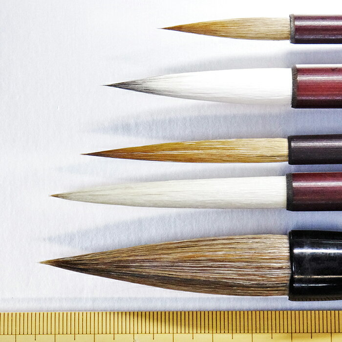 【ふるさと納税】 筆工房楽々堂の水墨画筆　小品から大作まで対応！5本セット 伝統 工芸＜054-035_5＞