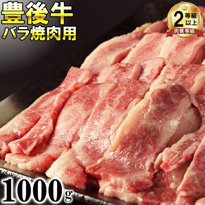 【ふるさと納税】豊後牛バラ焼肉用1000g<121-005_6>