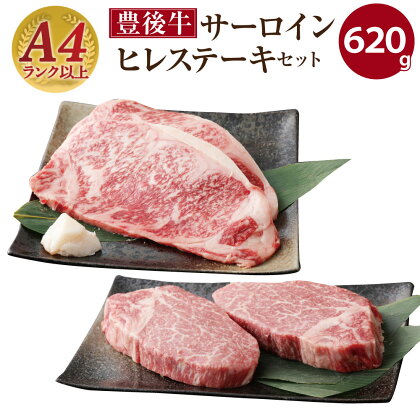 豊後牛サーロイン・ヒレステーキセット(合計約620g)牛肉 お肉 豊後牛 牛サーロイン ヒレ ステーキ セット【106402100】【まるひで】