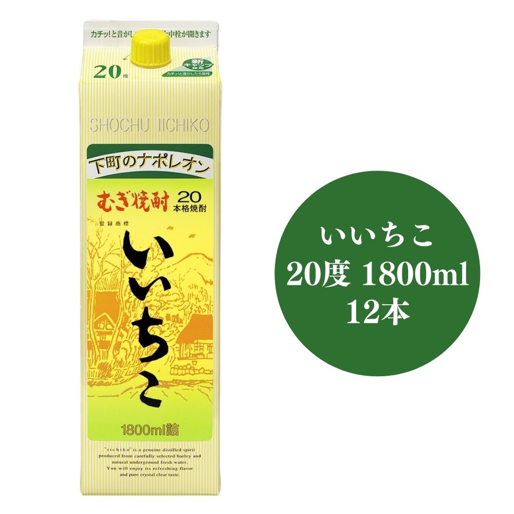 【ふるさと納税】E-23 いいちこパック20度 1800ml 12本 麦焼酎 本格焼酎 【スピード発送】送料無料